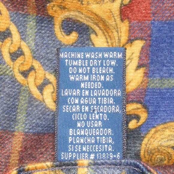 Towncraft Robe, OSFM, Plaid & Lux print, Sash/Belt, VINTAGE, Pockets - Picture 10 of 10